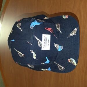 Maker Wear 5 Panel Birds Patch Logo Leather Strapback Hat Cap
